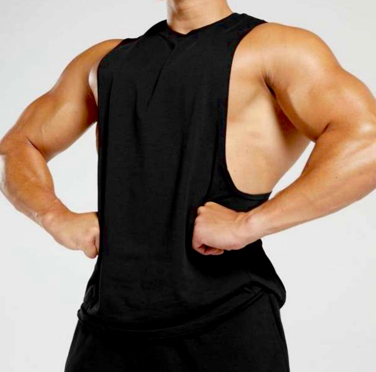 Sleeveless T-shirt Men's Quick Dry
Round Neck Sportswear Plus Size Running Fitness Top
