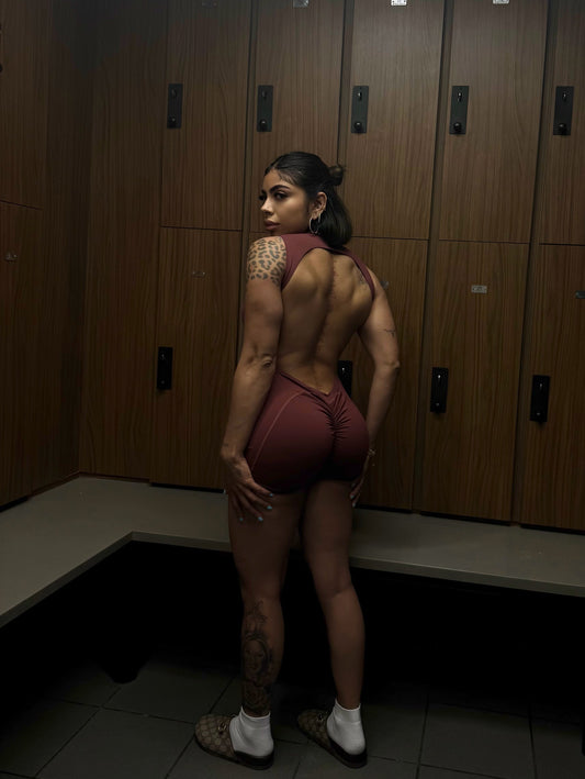 But lift Seamless Sleeveless Open Back Scrunch Butt Romper